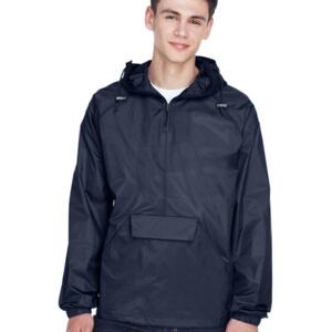 Quarter-Zip Hooded Pullover Pack Away Jacket Miniaturansicht