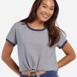 Women's Striped Tie Front T-Shirt Miniaturansicht