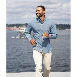 Cutter & Buck Skyline Epic Confidence Recycled Gingham Mens Big & Tall Long Sleeve Dress Shirt Miniaturansicht