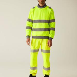 Hi-Vis Pro Contrast Crew Neck Sweatshirt Miniaturansicht