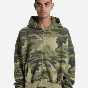 Unisex Garment-Dyed Cropped Full-Zip Hooded Sweatshirt Miniaturansicht