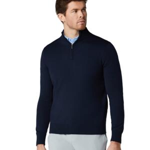 1/4-zip merino blend sweater Miniaturansicht