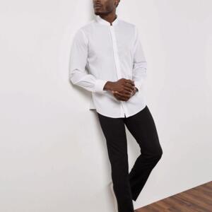 MENS MANDARIN COLAR L/S BLOU Miniaturansicht