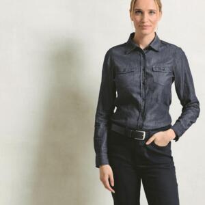 LADIES JEAN STITCH DENIM SHIRT Miniaturansicht