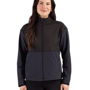Cutter & Buck Hunts Point Recycled Fleece Womens Hybrid Full Zip Jacket Miniaturansicht