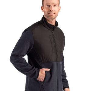 Cutter & Buck Hunts Point Recycled Fleece Mens Hybrid Full Zip Jacket Miniaturansicht