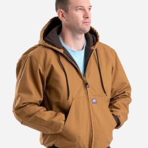 Men's Tall Highland Washed Cotton Duck Hooded Jacket Miniaturansicht