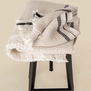 Spasso Honeycomb Striped Plaid Fouta Miniaturansicht
