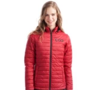 Ladies Lightweight Puffy Jacket with detachable hood Miniaturansicht