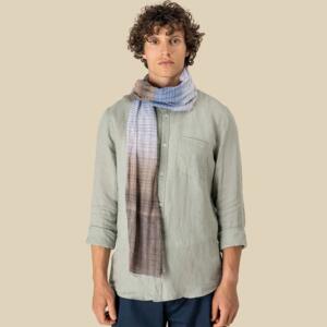 Spasso Brown Double Striped Scarf Miniaturansicht