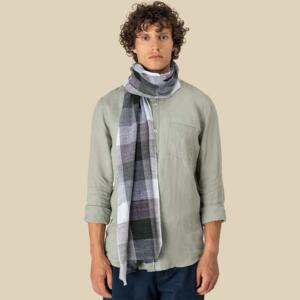 Spasso Greenish Check Scarf Miniaturansicht
