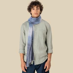 Spasso Blue Classic Check Scarf Miniaturansicht
