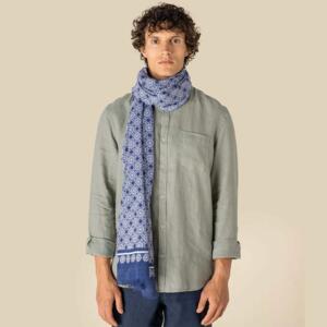 Spasso Blue Floral Mosaic Scarf Miniaturansicht