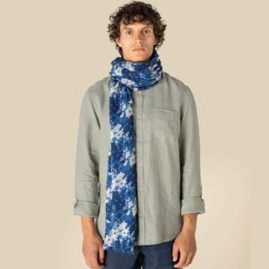 Spasso Blue Floral Scarf Miniaturansicht