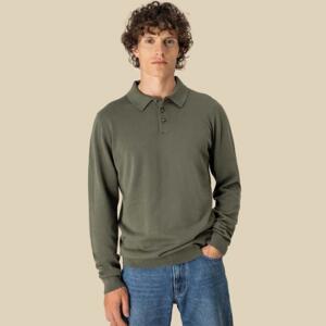 Spasso Knitted Long Sleeve Polo Shirt Miniaturansicht