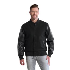 Melton and Leather Varsity Jacket Miniaturansicht
