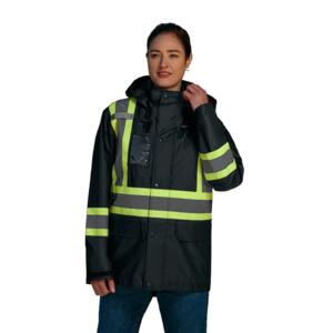Full Length HI-VIZ Raincoat with Detachable Hood Miniaturansicht