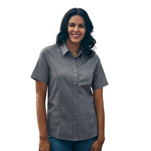 Poly Cotton Twill Short Sleeve Easy-Care Shirt pour Femmes Miniaturansicht