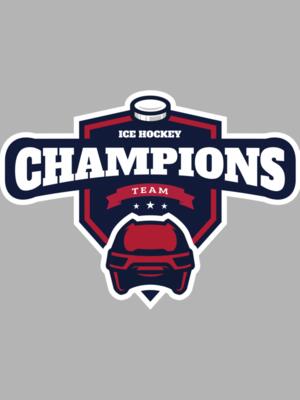 Champions Team Ice Hockey logo template
