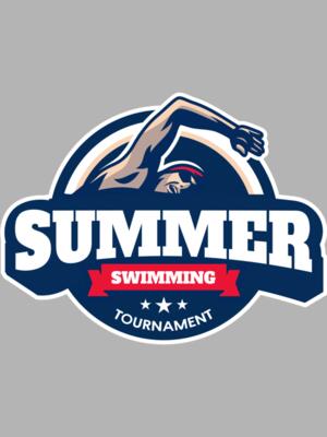 Summer Swimming Tournament logo template