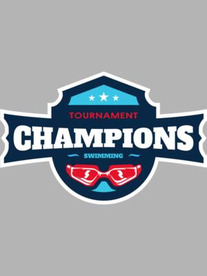 Champions Tournament Swimming logo template