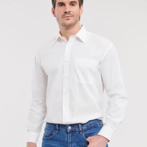 Männer Long Sleeve Classic Pure Cotton Poplin Shirt Miniaturansicht