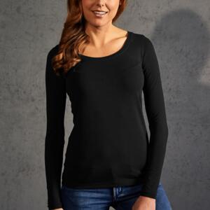 Frauen Slim fit Langarm-T-Shirt E4085 Miniaturansicht