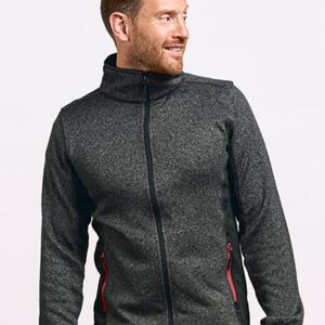 Männer Strickfleece-Jacke mit Stehkragen  E7700 Miniaturansicht