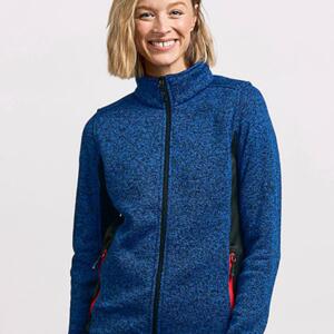 Frauen Strickfleece-Jacke mit Stehkragen  E7705 Miniaturansicht