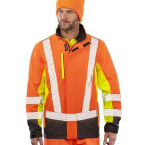 Recycled 3-Layer Printable 3-Tone Safety Softshell Jacke RT506 Miniaturansicht