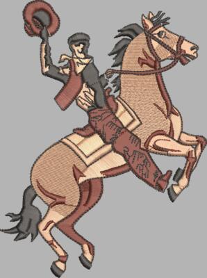 Cowboy Pferd mit Reiter