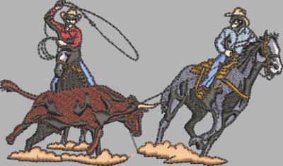 Cowboy 4 Pferd mit Reiter