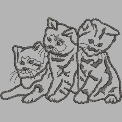 Katzen Schwarz 150 x 100 mm Miniaturansicht