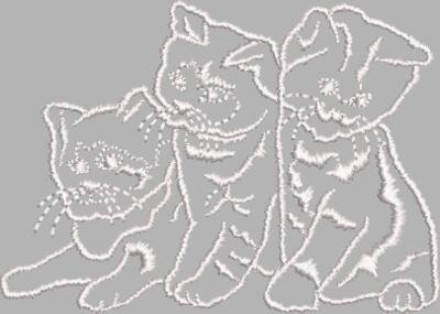 Katzen Weiß 110 x 77 mm