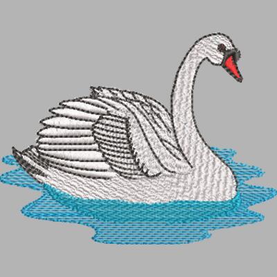 Schwan Weiß 100 x 76 mm Miniaturansicht