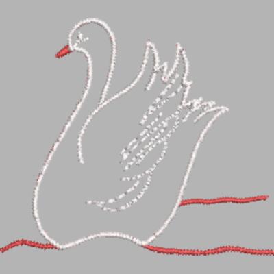 Schwan Weiß 60 x 60 mm Miniaturansicht