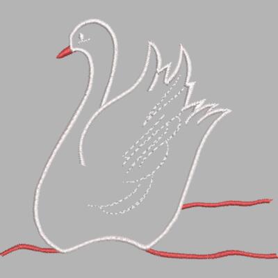 Schwan Weiß 150 x 130 mm Miniaturansicht