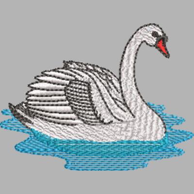 Schwan Weiß 80 x 60 mm Miniaturansicht