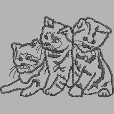 Katzen Schwarz 110 x 77 mm Miniaturansicht