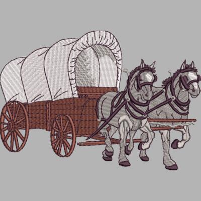 Kutsche mit Pferde Miniaturansicht