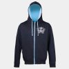 Sweat-Jacke mit farbig abgesetzter Kapuze JH053 Miniaturansicht