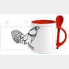 Keramiktasse mit Löffel 11oz, DURAGLAZE Miniaturansicht