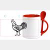 Keramiktasse mit Löffel 11oz, DURAGLAZE Miniaturansicht
