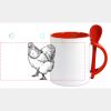 Keramiktasse mit Löffel 11oz, DURAGLAZE Miniaturansicht