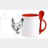 Keramiktasse mit Löffel 11oz, DURAGLAZE Miniaturansicht