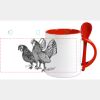 Keramiktasse mit Löffel 11oz, DURAGLAZE Miniaturansicht
