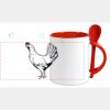 Keramiktasse mit Löffel 11oz, DURAGLAZE Miniaturansicht