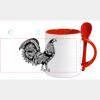 Keramiktasse mit Löffel 11oz, DURAGLAZE Miniaturansicht