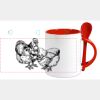 Keramiktasse mit Löffel 11oz, DURAGLAZE Miniaturansicht