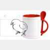 Keramiktasse mit Löffel 11oz, DURAGLAZE Miniaturansicht